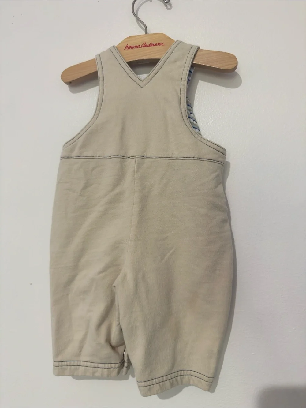 Koala Kids Beige Overalls with Lion Patch